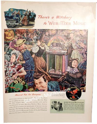 Wurlitzer Werbung "There's a Witchery to Wurlitzer Music" 