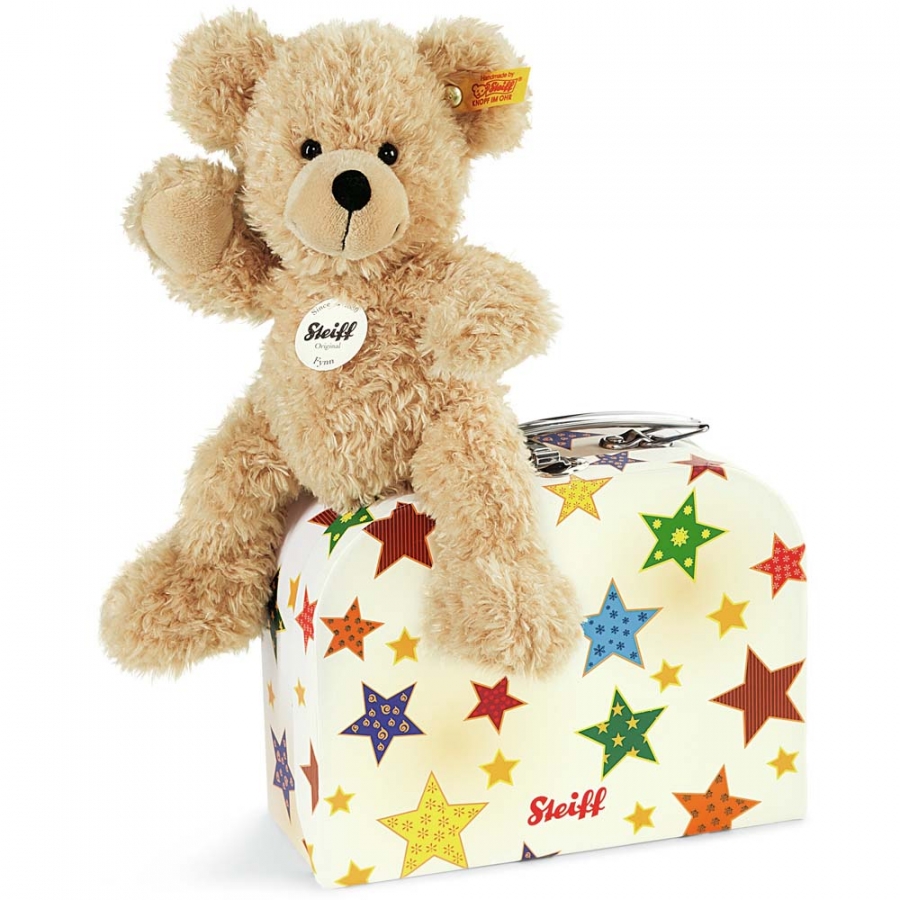 Fynn Teddybär mit Sternen-Koffer 