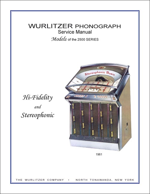 Service Manual Wurlitzer 2500 series 