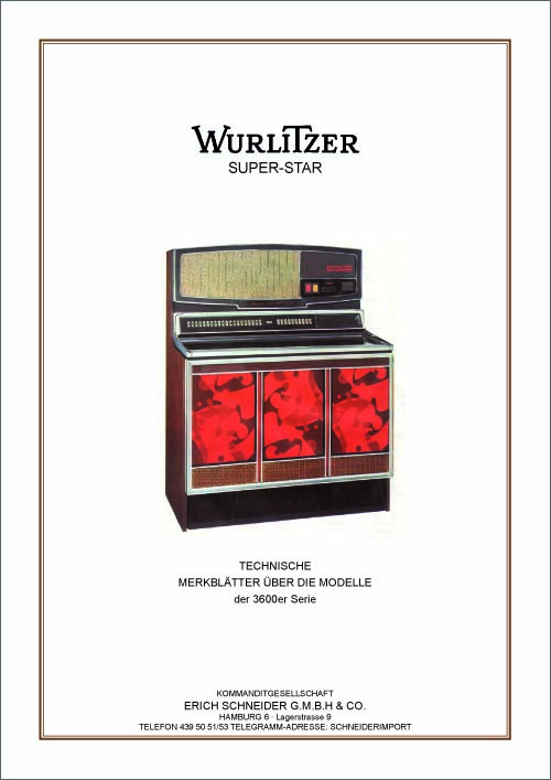 Technische Merkblätter Wurlitzer 3600 