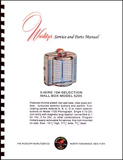 Service Manual Wurlitzer 5205 