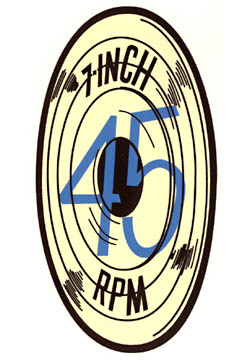 Decal "7-inch 45 RPM", oval 
