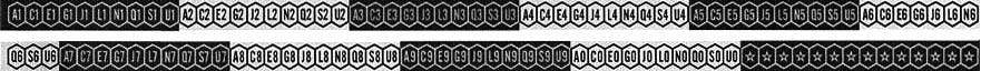 Popularity meter letter and number strip 