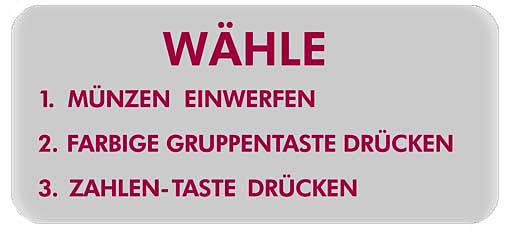 Decal "Wähle" 