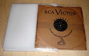 Record sleeve for 78s, plastic 