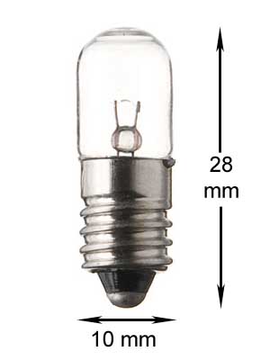E10 miniature screw 7V/2W - clear 