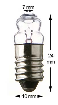 E10 Linsenlampe 3,3V/1W 