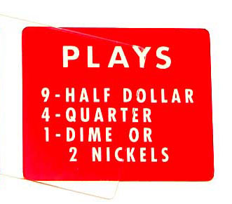 Instruction plastic "PLAYS" for 2600 