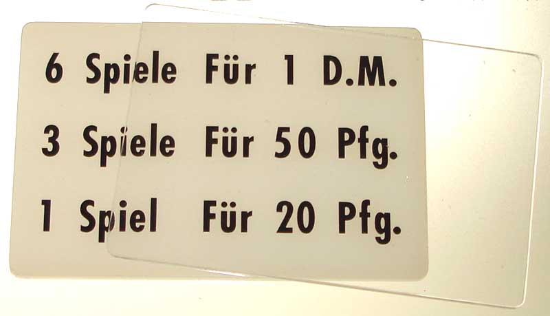 Instruction plastic "6 Spiele ...", German 