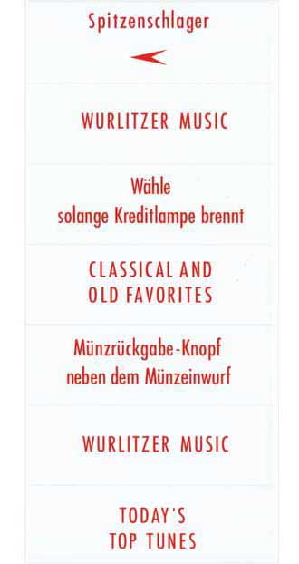 Instruction inserts, red, German 