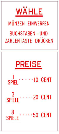 Price and instruction glasses, German - EUR 