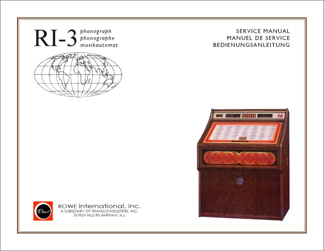 Service Manual Rowe/AMI RI-3, trilingual 