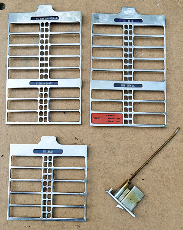 Seeburg Titleholder and Coin Entry 