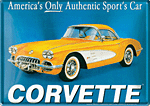 Blechpostkarte "Corvette" 