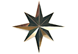 Star ornament, chrome 