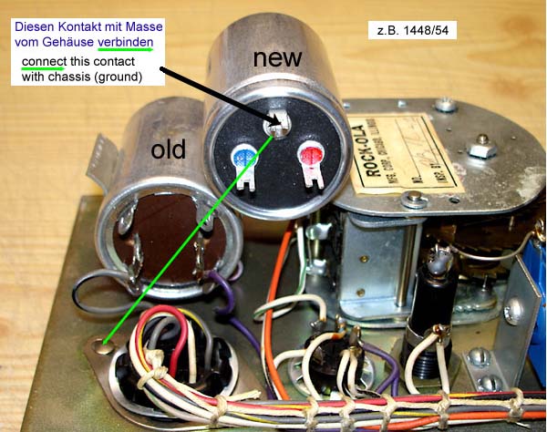 ROCKOLA JUKEBOX MONO AMP CAP CAPACITOR REBUILD KIT FOR  MODELS 1468 AND 1475 